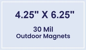 Magnet - 4.25x6.25 Square Corners - 30 Mil - Outdoor Safe