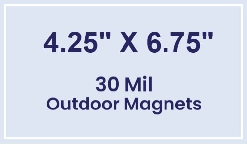 Magnet - 4.25x6.75 Square Corners - 30 Mil - Outdoor Safe