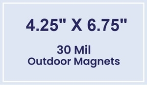Magnet - 4.25x6.75 Square Corners - 30 Mil - Outdoor Safe