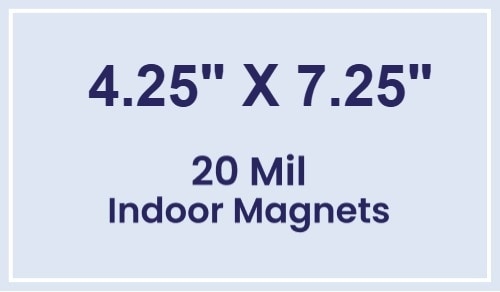 Magnet - 4.25x7.25 Square Corners - 20 Mil