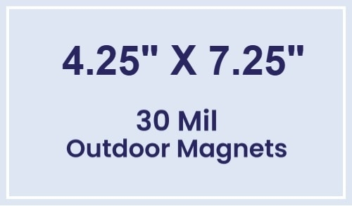 Magnet - 4.25x7.25 Square Corners - 30 Mil - Outdoor Safe