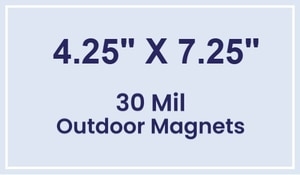Magnet - 4.25x7.25 Square Corners - 30 Mil - Outdoor Safe