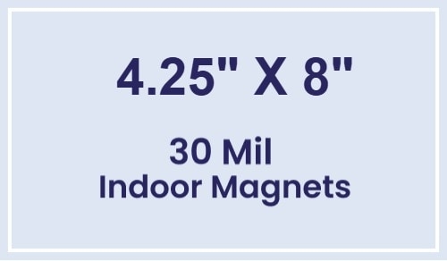 Magnet - 4.25x8 Square Corners - 30 Mil