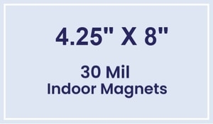Magnet - 4.25x8 Square Corners - 30 Mil