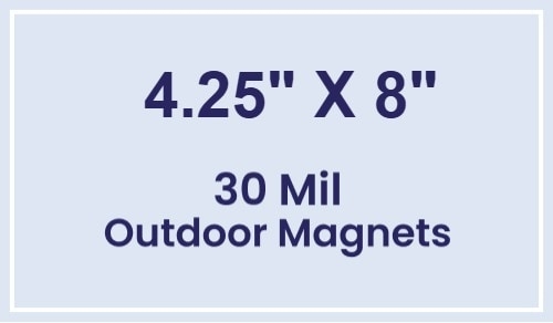 Magnet - 4.25x8 Square Corners - 30 Mil - Outdoor Safe