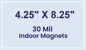 Magnet - 4.25x8.25 Square Corners - 30 Mil