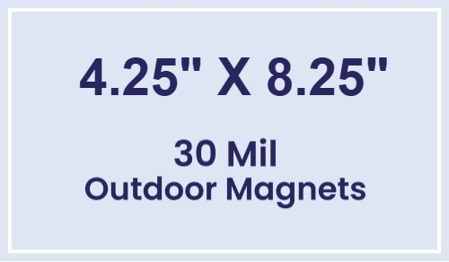 Magnet - 4.25x8.25 Square Corners - 30 Mil - Outdoor Safe