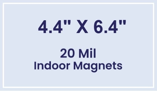 Magnet - 4.4x6.4 Square Corners - 20 Mil