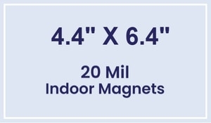 Magnet - 4.4x6.4 Square Corners - 20 Mil