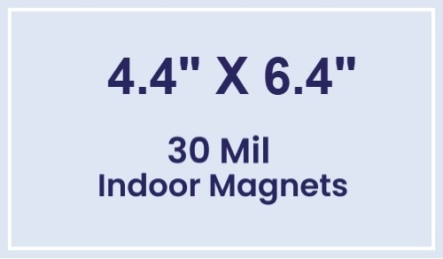 Magnet - 4.4x6.4 Square Corners - 30 Mil