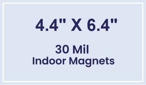 Magnet - 4.4x6.4 Square Corners - 30 Mil