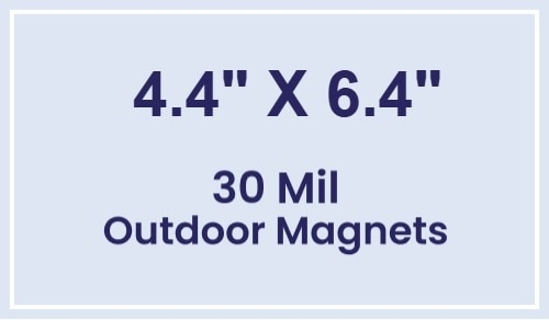 Magnet - 4.4x6.4 Square Corners - 30 Mil - Outdoor Safe