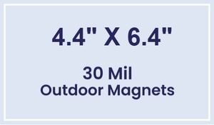 Magnet - 4.4x6.4 Square Corners - 30 Mil - Outdoor Safe