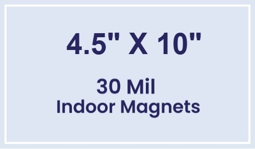 Magnet - 4.5x10 Square Corners - 30 Mil