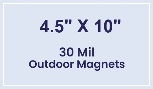 Magnet - 4.5x10 Square Corners - 30 Mil - Outdoor Safe