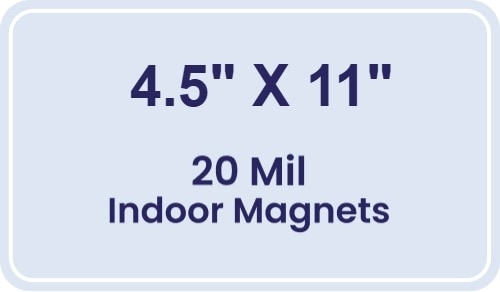 Magnet - 4.5x11 Round Corners - 20 mil