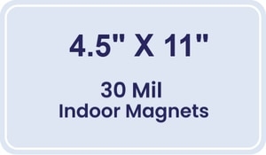 Magnet - 4.5x11 Round Corners - 30 Mil