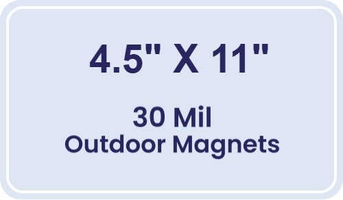 Magnet - 4.5x11 Round Corners - 30 Mil - Outdoor Safe