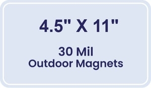 Magnet - 4.5x11 Round Corners - 30 Mil - Outdoor Safe