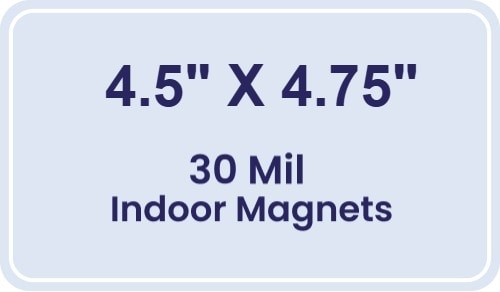 Magnet - 4.5x4.75 Round Corners - 30 Mil