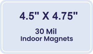 Magnet - 4.5x4.75 Round Corners - 30 Mil