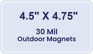 Magnet - 4.5x4.75 Round Corners - 30 Mil - Outdoor Safe