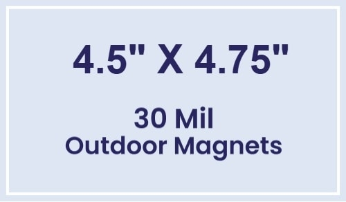 Magnet - 4.5x4.75 Square Corners - 30 Mil - Outdoor Safe