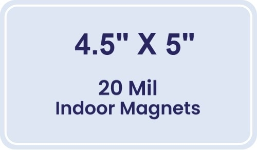 Magnet - 4.5x5 Round Corners - 20 Mil