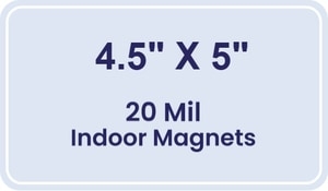 Magnet - 4.5x5 Round Corners - 20 Mil