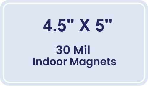 Magnet - 4.5x5 Round Corners - 30 Mil
