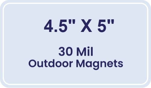 Magnet - 4.5x5 Round Corners - 30 Mil - Outdoor Safe
