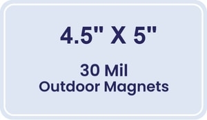 Magnet - 4.5x5 Round Corners - 30 Mil - Outdoor Safe