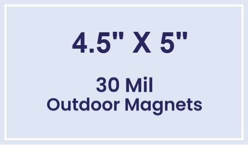 Magnet - 4.5x5 Square Corners - 30 Mil - Outdoor Safe
