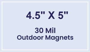 Magnet - 4.5x5 Square Corners - 30 Mil - Outdoor Safe