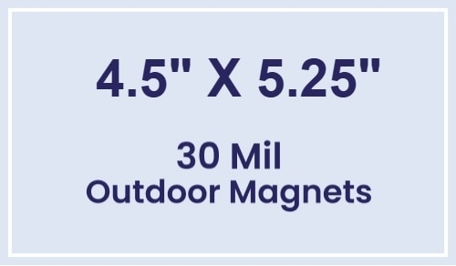 Magnet - 4.5x5.25 Square Corners - 30 Mil - Outdoor Safe