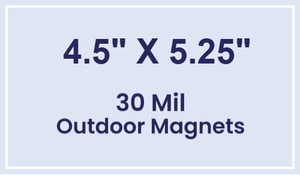 Magnet - 4.5x5.25 Square Corners - 30 Mil - Outdoor Safe