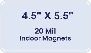 Magnet - 4.5x5.5 Round Corners - 20 Mil