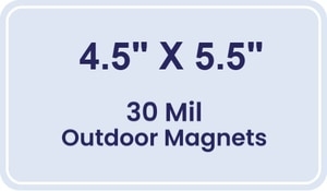 Magnet - 4.5x5.5 Round Corners - 30 Mil - Outdoor Safe