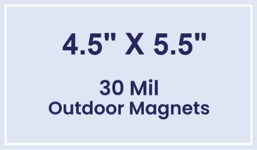 Magnet - 4.5x5.5 Square Corners - 30 Mil - Outdoor Safe