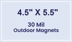 Magnet - 4.5x5.5 Square Corners - 30 Mil - Outdoor Safe
