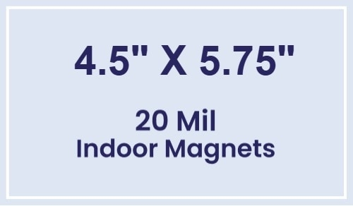 Magnet - 4.5x5.75 Square Corners - 20 mil