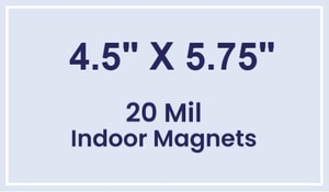 Magnet - 4.5x5.75 Square Corners - 20 mil