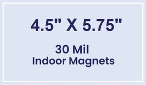 Magnet - 4.5x5.75 Square Corners - 30 Mil