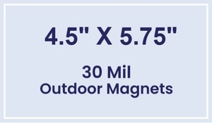 Magnet - 4.5x5.75 Square Corners - 30 Mil - Outdoor Safe