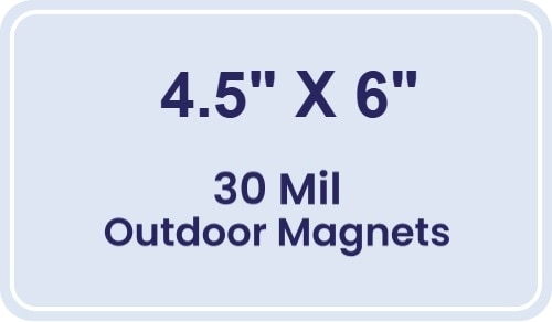 Magnet - 4.5x6 Round Corners - 30 Mil - Outdoor Safe