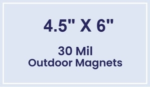 Magnet - 4.5x6 Square Corners - 30 Mil - Outdoor Safe