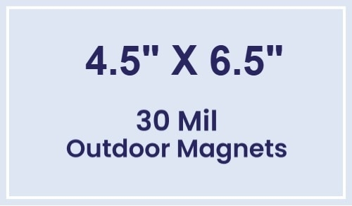 Magnet - 4.5x6.5 Square Corners - 30 Mil - Outdoor Safe