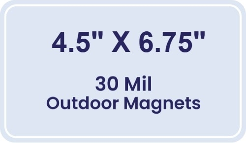 Magnet - 4.5x6.75 Round Corners - 30 Mil - Outdoor Safe