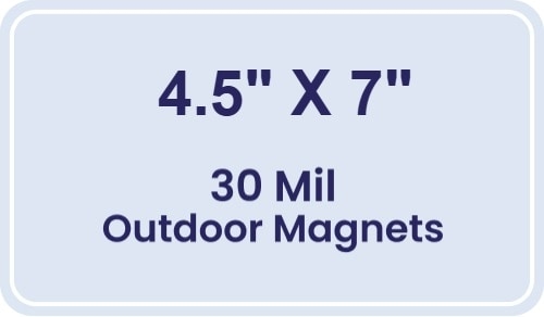 Magnet - 4.5x7 Round Corners - 30 Mil - Outdoor Safe