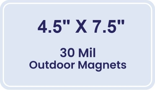 Magnet - 4.5x7.5 Round Corners - 30 Mil - Outdoor Safe